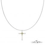 Oceľový náhrdelník Kríž 455 mm